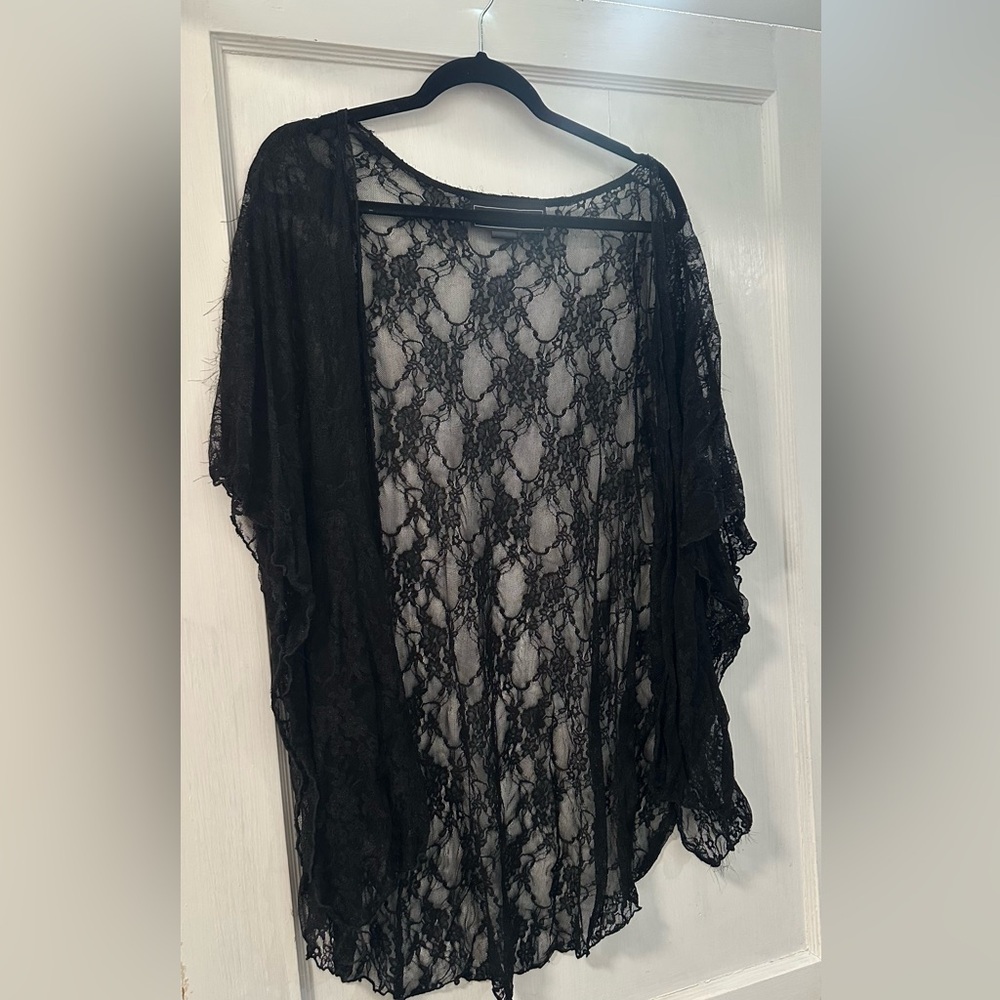 Polly & Esther Black Lace Top